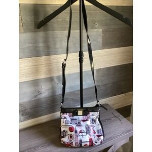 Lulu Guinness Black Red London Landmark Purse Cross Body Bag Sightseeing Handbag